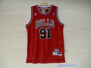 Maillot NBA Pas Cher Chicago Bulls Dennis Rodman 91 Rouge