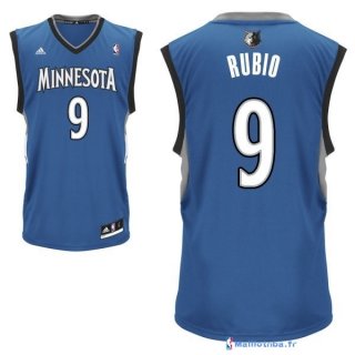 Maillot NBA Pas Cher Minnesota Timberwolves Ricky Rubio 9 Bleu