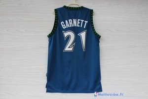 Maillot NBA Pas Cher Minnesota Timberwolves Kevin Garnett 21 Retro Bleu