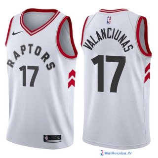 Maillot NBA Pas Cher Toronto Raptors Jonas Valanciunas 17 Blanc Association 2017/18