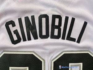 Maillot NBA Pas Cher San Antonio Spurs Manu Ginóbili 20 Blanc