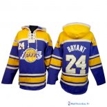 Survetement NBA Pas Cher Los Angeles Lakers Kobe Bryant 24 Jaune Pourpre