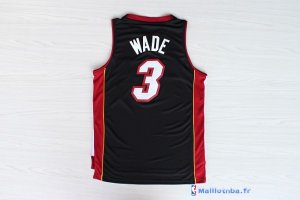 Maillot NBA Pas Cher Miami Heat Dwyane Wade 3 Miami Noir