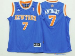 Maillot NBA Pas Cher New York Knicks Junior Carmelo Anthony 7 Bleu