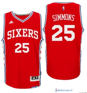 Maillot NBA Pas Cher Philadelphia Sixers 2016 Ben Simmons 25 Rouge