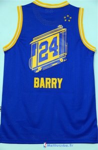 Maillot NBA Pas Cher Golden State Warriors Rick Barry 24 Retro Bleu
