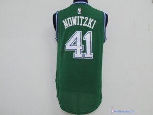 Maillot NBA Pas Cher Dallas Mavericks Dirk Nowitzki 41 Vert