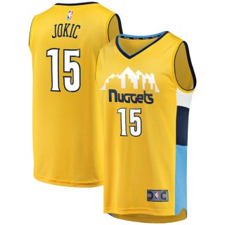 Denver Nuggets Nikola Jokic Fanatics Branded Gold Fast Break Replica Jersey - Statement Edition