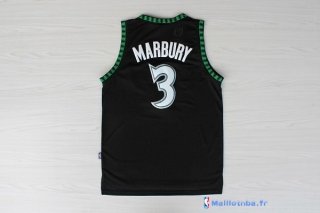 Maillot NBA Pas Cher Minnesota Timberwolves Stephon Marbury 3 Retro Noir