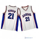 Maillot NCAA Pas Cher Kansas Joel Embiid 21 Blanc