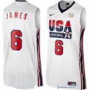 Maillot NBA Pas Cher USA 1992 James 6 Blanc