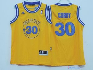 Maillot NBA Pas Cher Golden State Warriors Junior Stephen Curry 30 Or