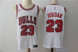 Maillot NBA Pas Cher Chicago Bulls Michael Jordan 23 Blanc Association2017/18