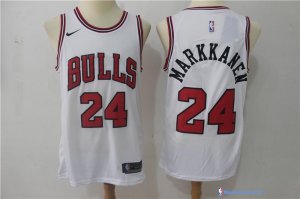 Maillot NBA Pas Cher Chicago Bulls Lauri Markkanen 24 Blanc Association 2017/18