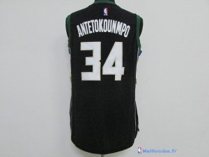 Maillot NBA Pas Cher Milwaukee Bucks Giannis Antetokounmpo 34 Noir