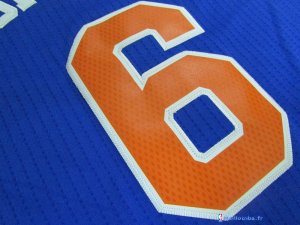 Maillot NBA Pas Cher New York Knicks Junior Kristaps Porzingis 6 Bleu