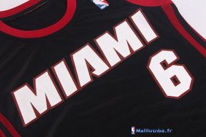 Maillot NBA Pas Cher Miami Heat Femme LeBron James 6 Noir