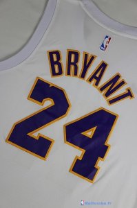 Maillot NBA Pas Cher Los Angeles Lakers Kobe Bryant 24 Blanc Rose