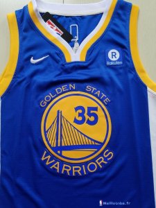 Maillot NBA Pas Cher Golden State Warriors Junior Kevin Durant 35 Bleu 2017/18