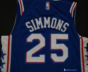 Maillot NBA Pas Cher Philadelphia Sixers Ben Simmons 25 Bleu 2017/18