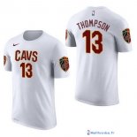 Maillot Manche Courte Cleveland Cavaliers Tristan Thompson 13 Blanc 2017/18