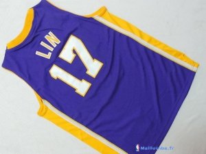 Maillot NBA Pas Cher Los Angeles Lakers Junior Jeremy Lin 17 Pourpre