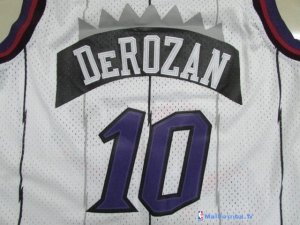 Maillot NBA Pas Cher Toronto Raptors Junior Demar DeRozan 10 Retro Blanc