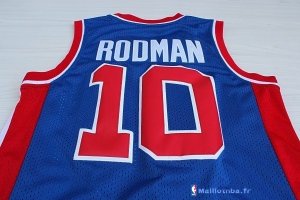 Maillot NBA Pas Cher Detroit Pistons Dennis Rodman 10 Bleu