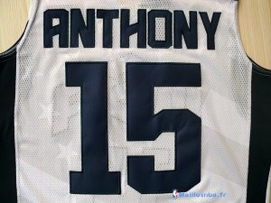 Maillot NBA Pas Cher USA 2012 Anthony 15 Blanc