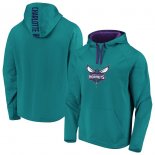 Charlotte Hornets Fanatics Branded TealPurple Iconic Defender Performance Primary Logo Pullover Hoodie