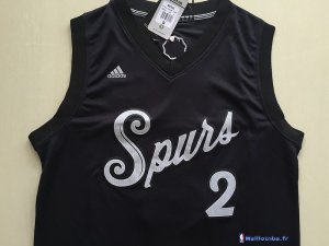 Maillot NBA Pas Cher Noël San Antonio Spurs Kawhi Leonard 2 Noir