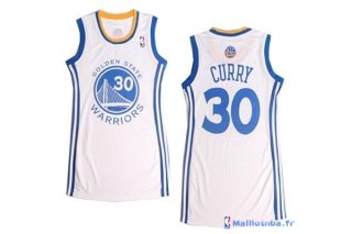 Maillot NBA Pas Cher Golden State Warriors Femme Stephen Curry 30 Blanc