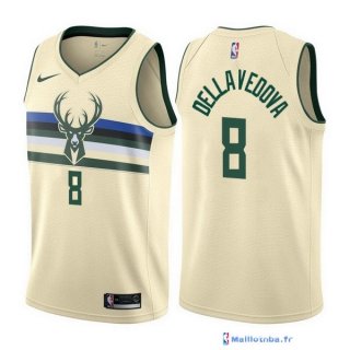 Maillot NBA Pas Cher Milwaukee Bucks Matthew Dellavedova 8 Nike Crema Ville 2017/18