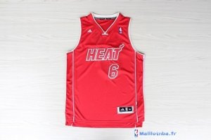 Maillot NBA Pas Cher Noël Rouge Miami Heat James 6