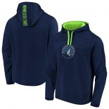 Minnesota Timberwolves Fanatics Branded NavyGreen Iconic Defender Performance Primary Logo Pullover Hoodie