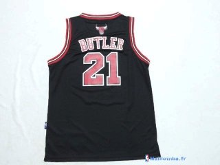 Maillot NBA Pas Cher Chicago Bulls Junior Jimmy Butler 21 Noir