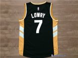 Maillot NBA Pas Cher Toronto Raptors Kyle Lowry 7 Noir Jaune