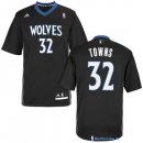 Maillot NBA Pas Cher Minnesota Timberwolves Karl Anthony 32 Towns Noir MC