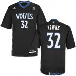 Maillot NBA Pas Cher Minnesota Timberwolves Karl Anthony 32 Towns Noir MC