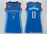 Maillot NBA Pas Cher Oklahoma City Thunder Femme Russell Westbrook 0 Bleu