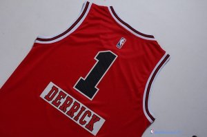 Maillot NBA Pas Cher Noël Chicago Bulls Rose 1 Rouge 01