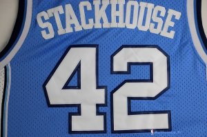 Maillot NCAA Pas Cher North Carolina Jerry Stackhouse 42 Bleu
