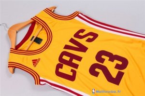 Maillot NBA Pas Cher Cleveland Cavaliers Femme LeBron James 23 Jaune