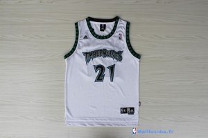 Maillot NBA Pas Cher Minnesota Timberwolves Kevin Garnett 21 Retro Blanc