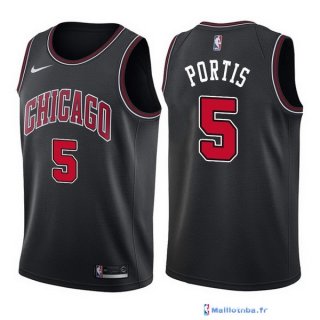 Maillot NBA Pas Cher Chicago Bulls Bobby Portis 5 Noir Statement 2017/18