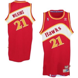 Maillot NBA Pas Cher Atlanta Hawks Dominique Wilkins 21 Rouge