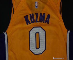 Maillot NBA Pas Cher Los Angeles Lakers Kyle Kuzma 0 Jaune 2017/18