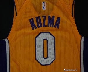 Maillot NBA Pas Cher Los Angeles Lakers Kyle Kuzma 0 Jaune 2017/18