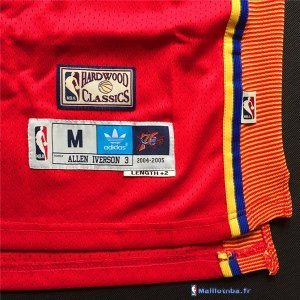 Maillot NBA Pas Cher Philadelphia Sixers Allen Iverson 3 Retro Rouge