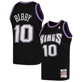 Sacramento Kings Mike Bibby Mitchell & Ness Black Hardwood Classics 2001-02 Swingman Jersey